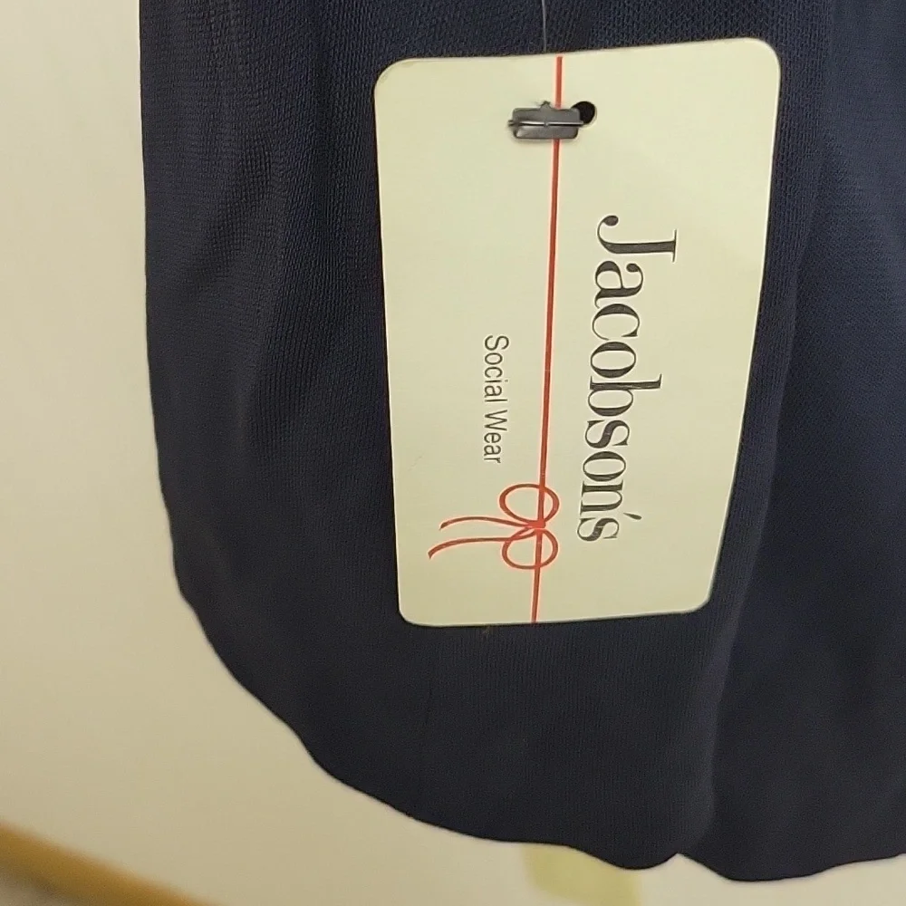 Andrea Polizzi For Rex Lester, Navy & Silver Slinky After 5 Dress, Women's 8 New - Picture 8 of 8